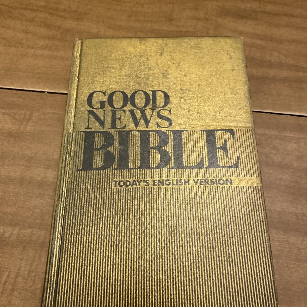 Good News Bible Todays English Version ABS Hardcover Gold Gold Vintage 1976